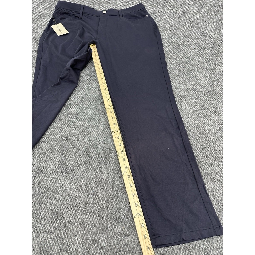 Collars & Co Men's 36x30 CEO Tech Pull On Pants Chino Navy Blue Stretch - New - Picture 13 of 14